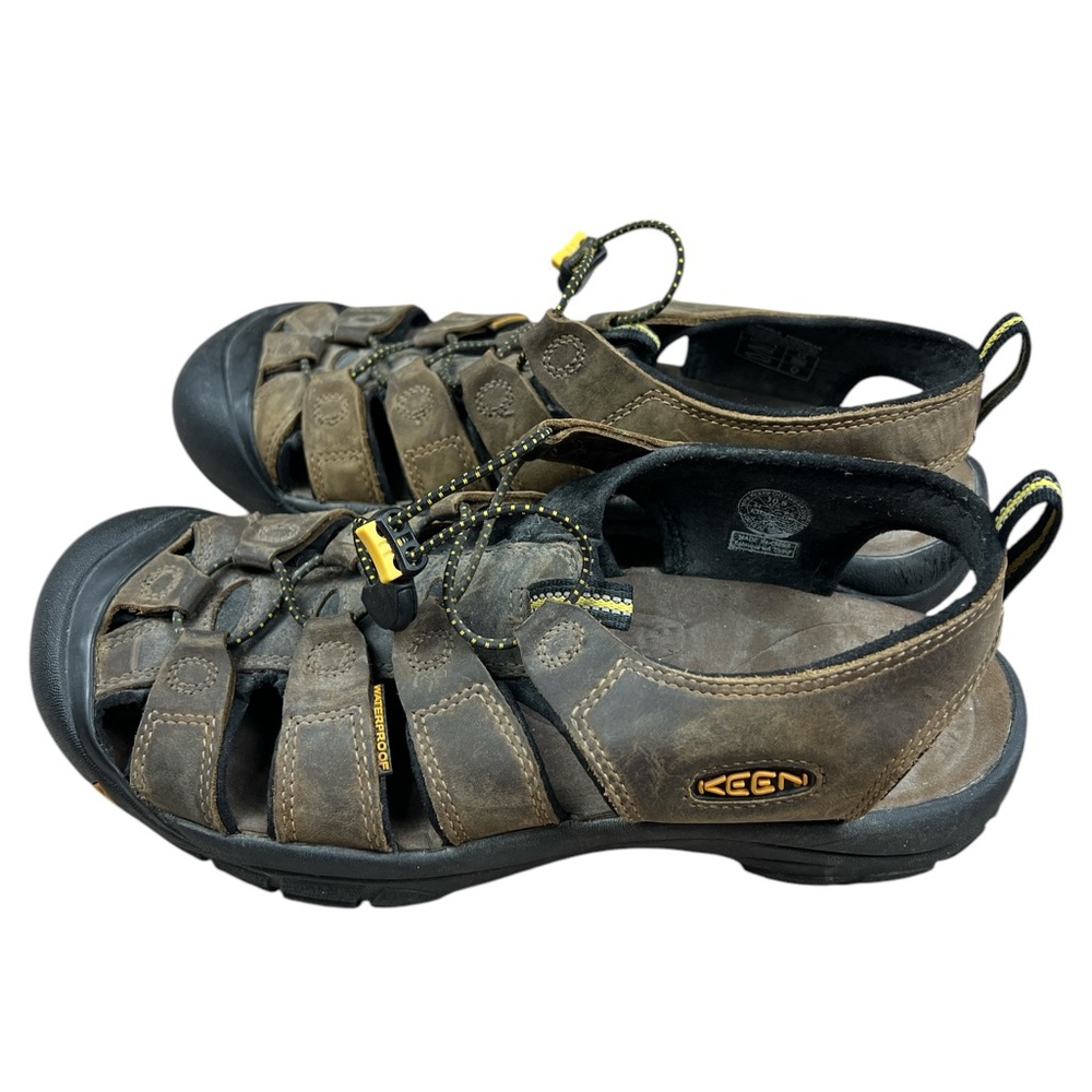 Keen Shoes Men's Size 10.5 Sandals Newport Leather Walking Outdoor Brown‎